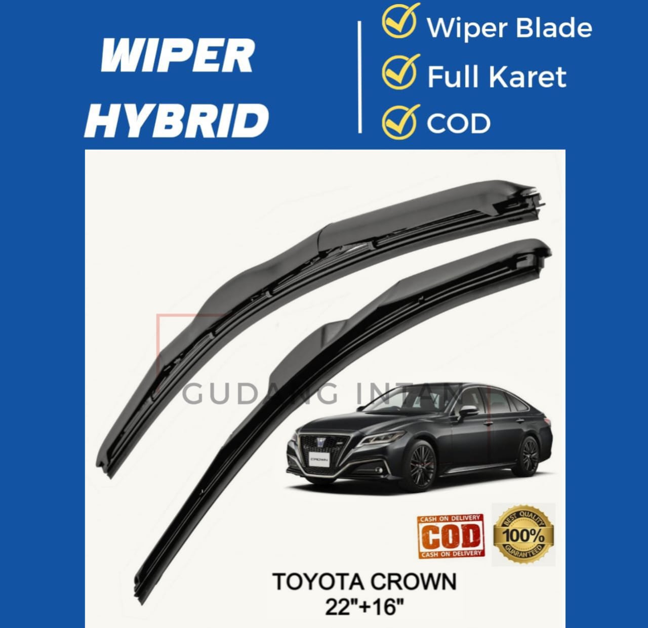 Wiper Hybrid Kanan Kiri 1 Set Mobil Toyota Crown - Gudang Intan Harga 86,500 rupiah*Gratis Ongkir
