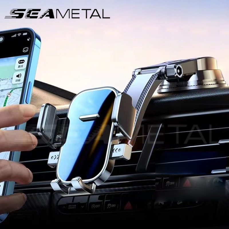 Seametal new mobile phone holder 4 in 1 original universal mobile phone holder for installation on dashboard glass desk cupboard can take landscape 360 degree Harga 43,881 rupiah*Gratis Ongkir