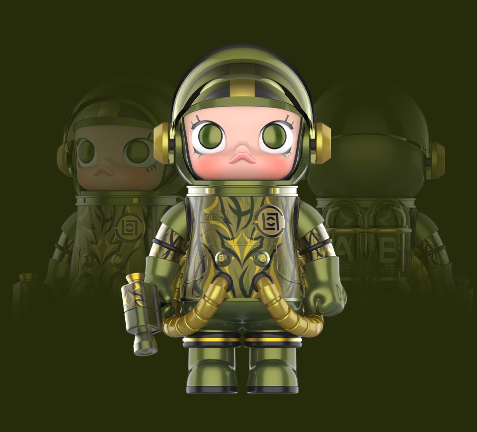 POP MART MEGA SPACE MOLLY 100% CLOT - Olive Alienegra Limited