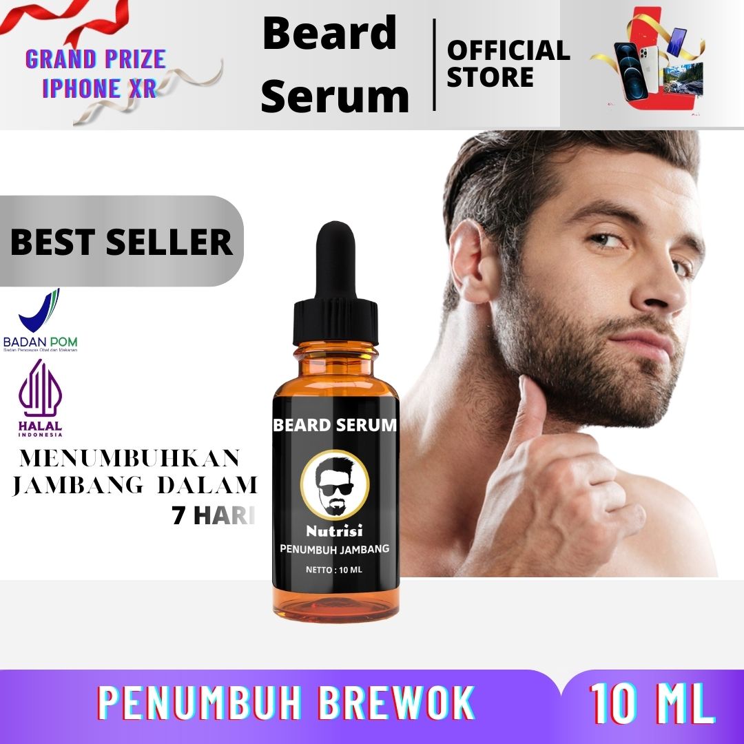 Lazada Indonesia - [PROMO 49%] BEARD SERUM – penumbuh brewok paling cepat ori – penumbuh kumis cepat pria – penumbuh kumis – penumbuh brewok super cepat – penumbuh rambut botak pria-minoxidil-penumbuh jenggot tercepat-minoxidil original- penumbuh alis tebal cepat pria