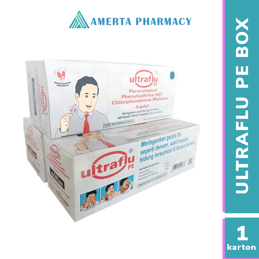 Ultralu PE carton contents 40 boxes flu medicine fever headache - Merek Ultraflu Harga 3,360,000 rupiah*Gratis Ongkir