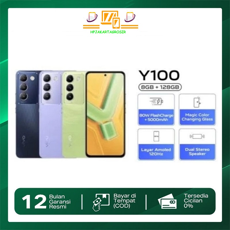 Vivo Y100 4g Ram 8/256Gb Harga 1,850,000 rupiah*Gratis Ongkir