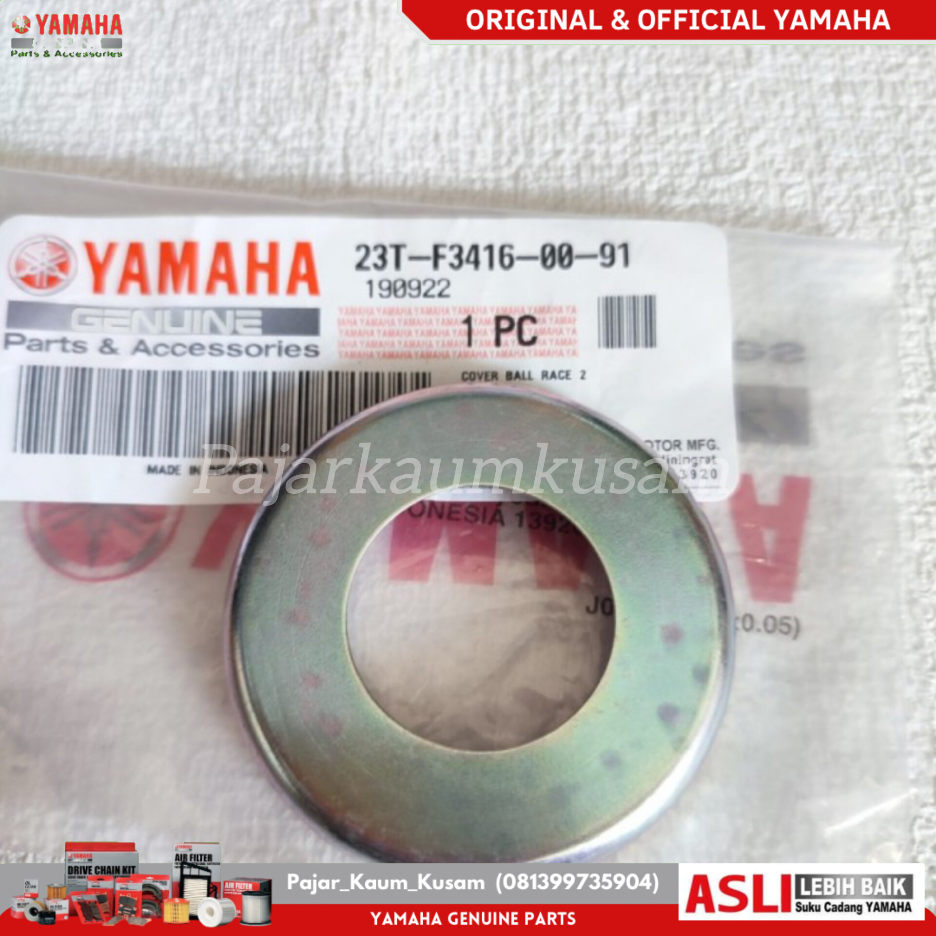 RING MANGKOK TUTUP KOMSTIR RX KING RXS ORIGINAL 23T-F3416-00-91 COVER BALL RACE 2 Harga 20,000 rupiah*Gratis Ongkir