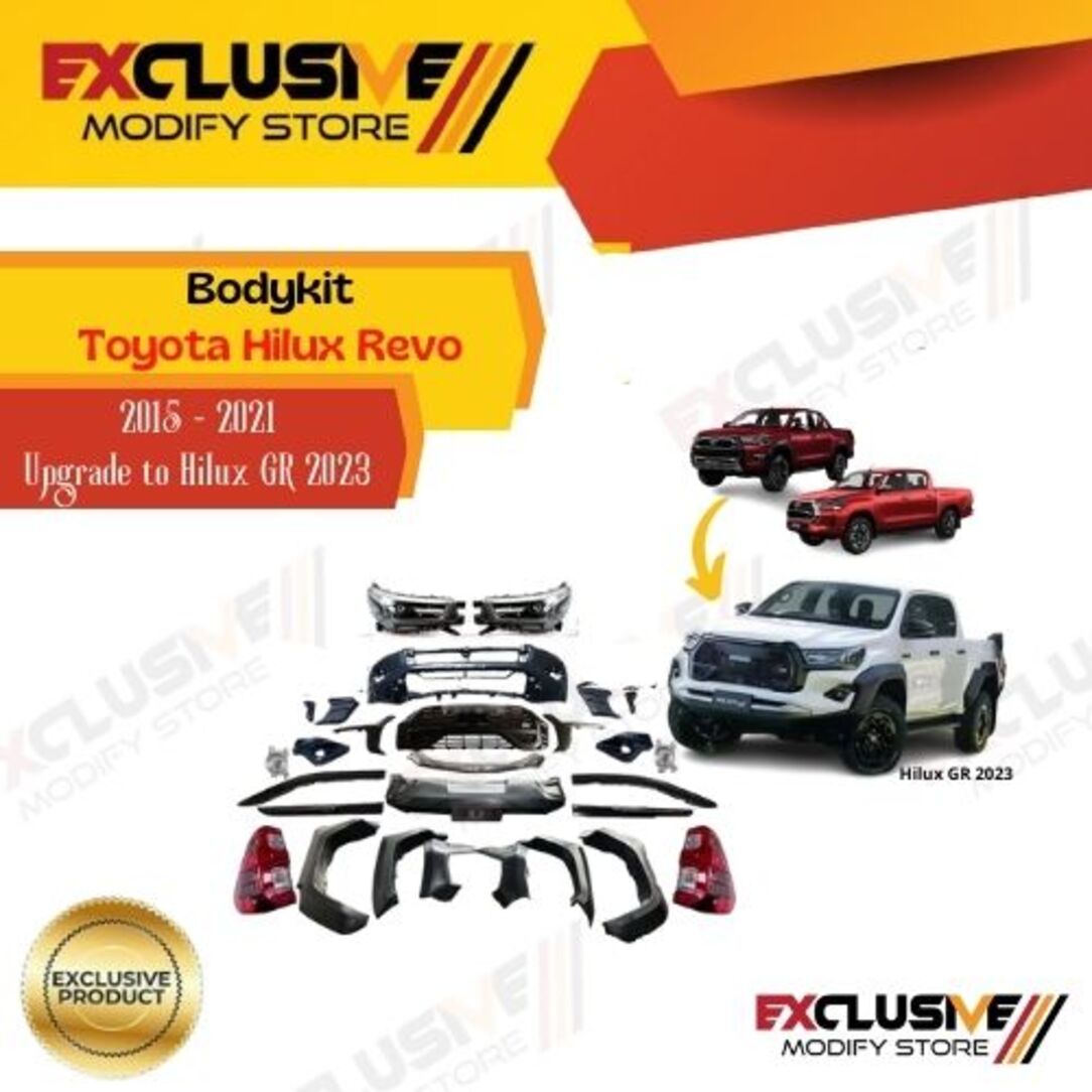 Bodykit for Toyota Hilux Revo 2015 2020 upgrade to version GR sport 2023 Harga 16,000,000 rupiah*Gratis Ongkir