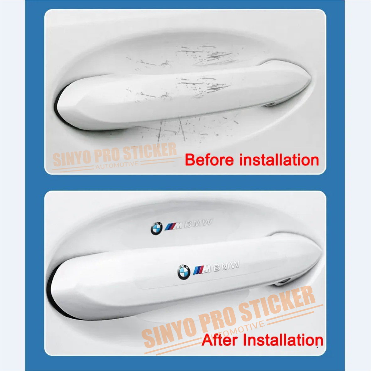 Promo 8PCs set Mazda universal car door handle handle scratch anti-scratch protection logo sticker sticker Harga 9,000 rupiah*Gratis Ongkir