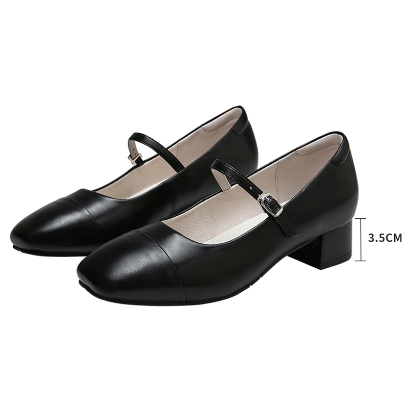 Sepatu Wanita Model Sekolah Jepang Ankle strap Slip on Pantovel