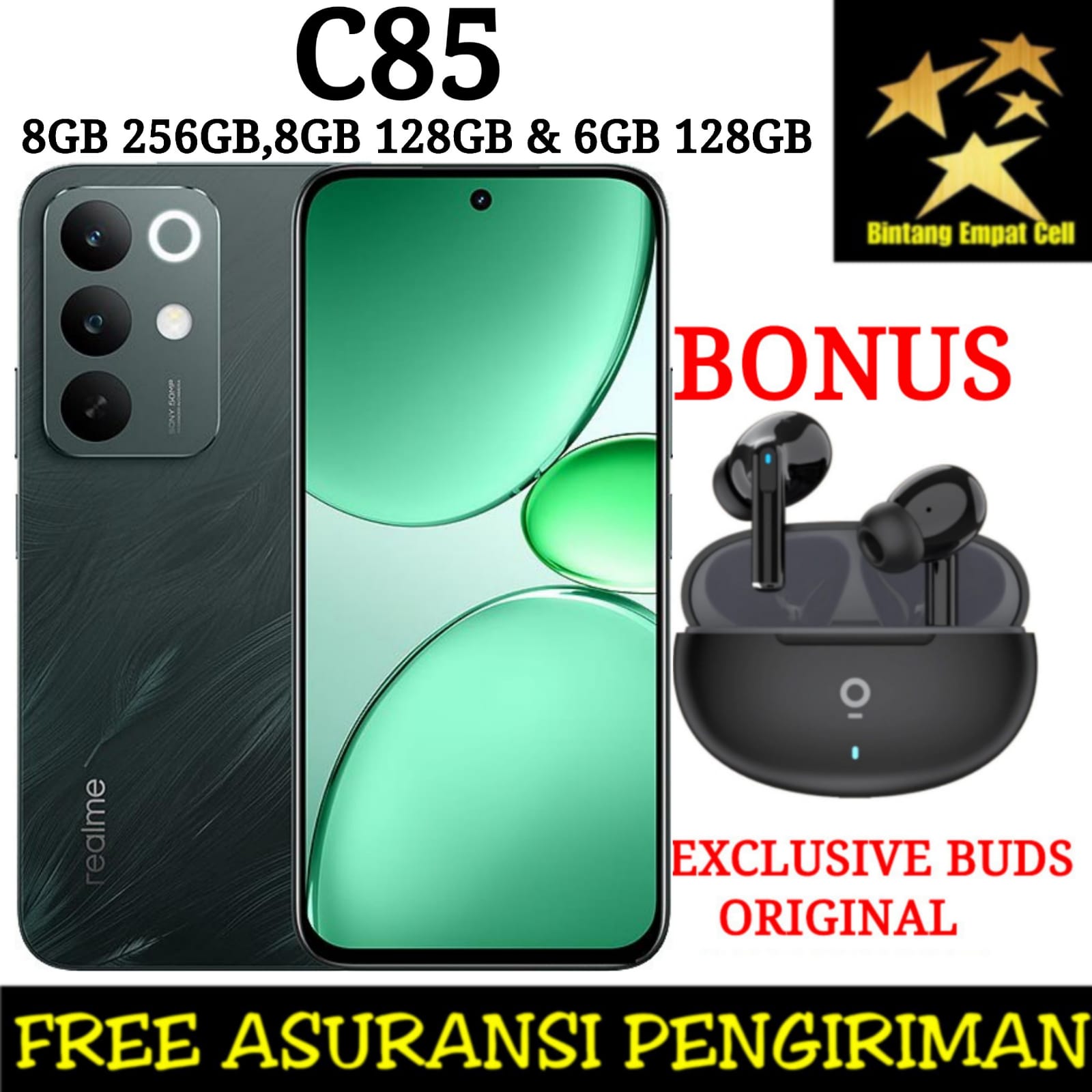 Realme C85 8/256 8/128 6/128 Official Warranty Harga 2,249,000 rupiah*Gratis Ongkir