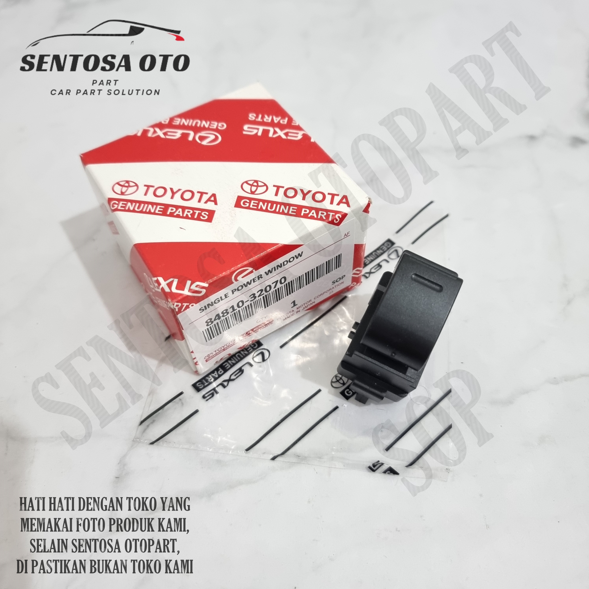 Switch Single Anak Saklar Power Window Kijang LGX 7K 1997 1998 1999 2000 2001 2002 P/N 84810-32070 Harga 50,000 rupiah*Gratis Ongkir