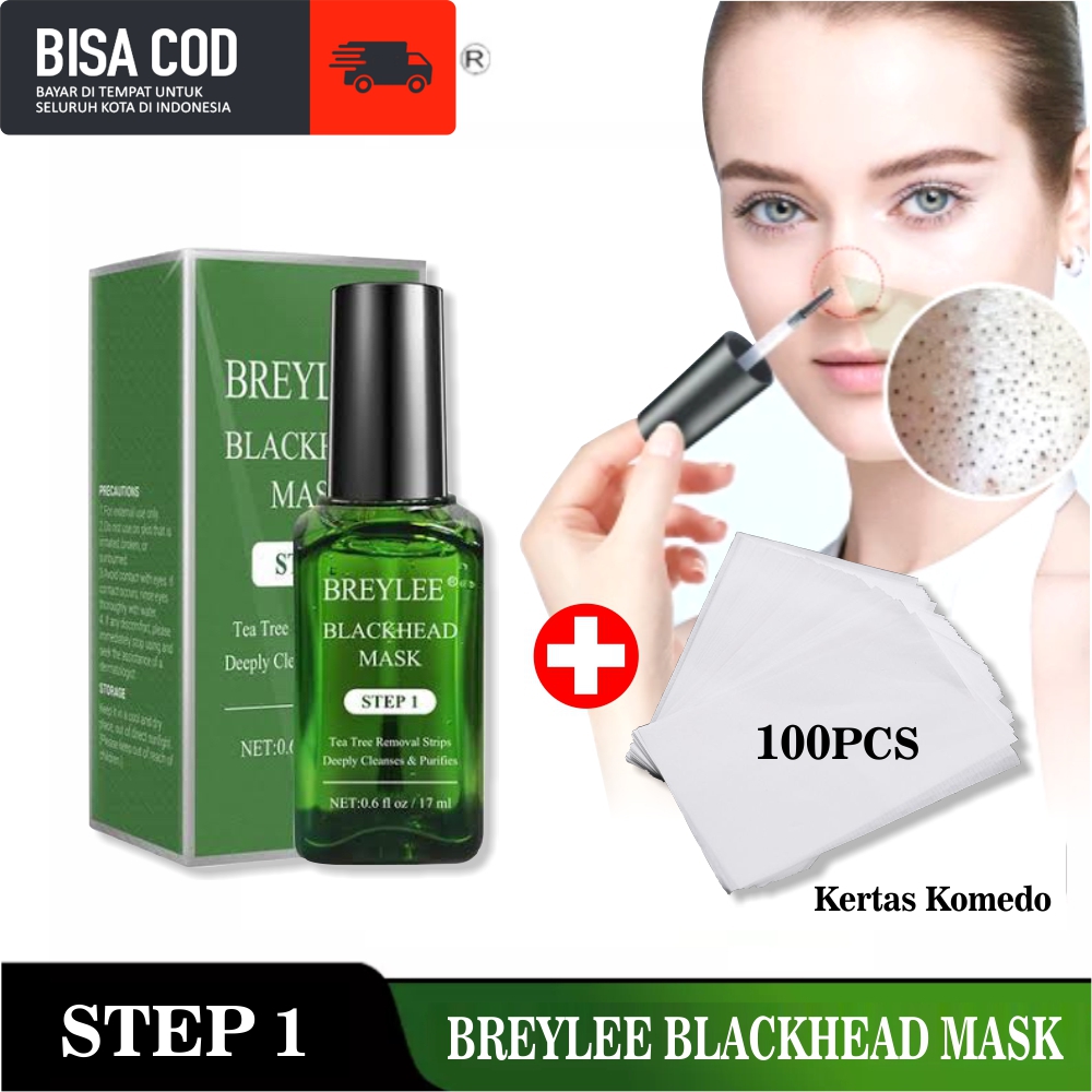 Lazada Indonesia - Penghilang Komedo Dan Pori Pori – BREYLEE Step 1 + 100PCS Paper Masker Pembersih Komedo Dan Serum Pengecil Pori Pori – Breylee Step 1 – Serum Wajah Pembersih Komedo – Volume 17 ml