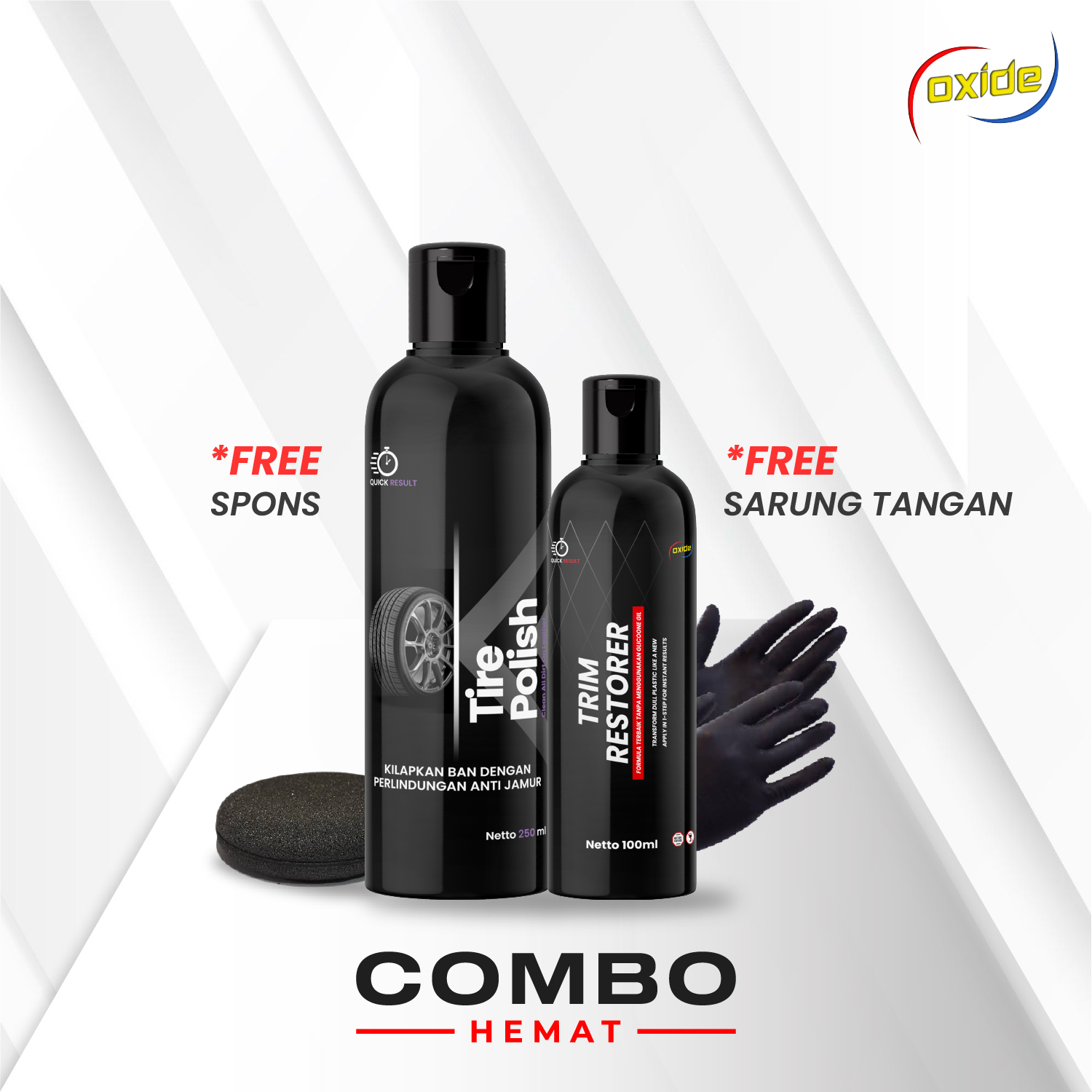 Motorcycle Body Blackening Oxide 100ml / Car and Motorcycle Tire Polish 250ml Harga 64,000 rupiah*Gratis Ongkir