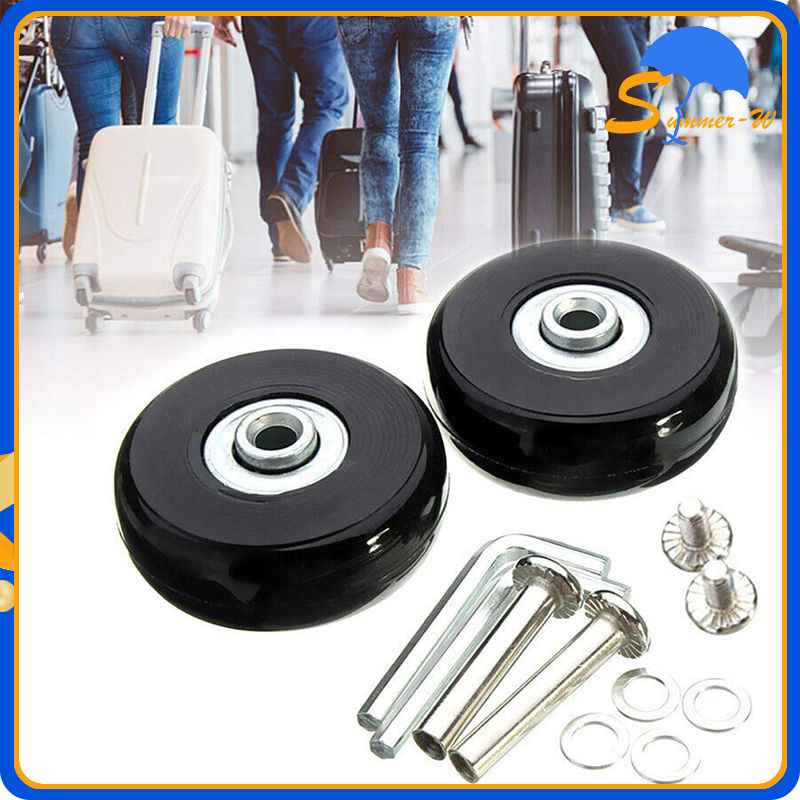 Lazada Indonesia - 2pcs/set Roda Koper Pengganti 40 45 50mm*18mm Karet Replacement Luggage Wheel Wheels Roda Koper Replacement Pengganti