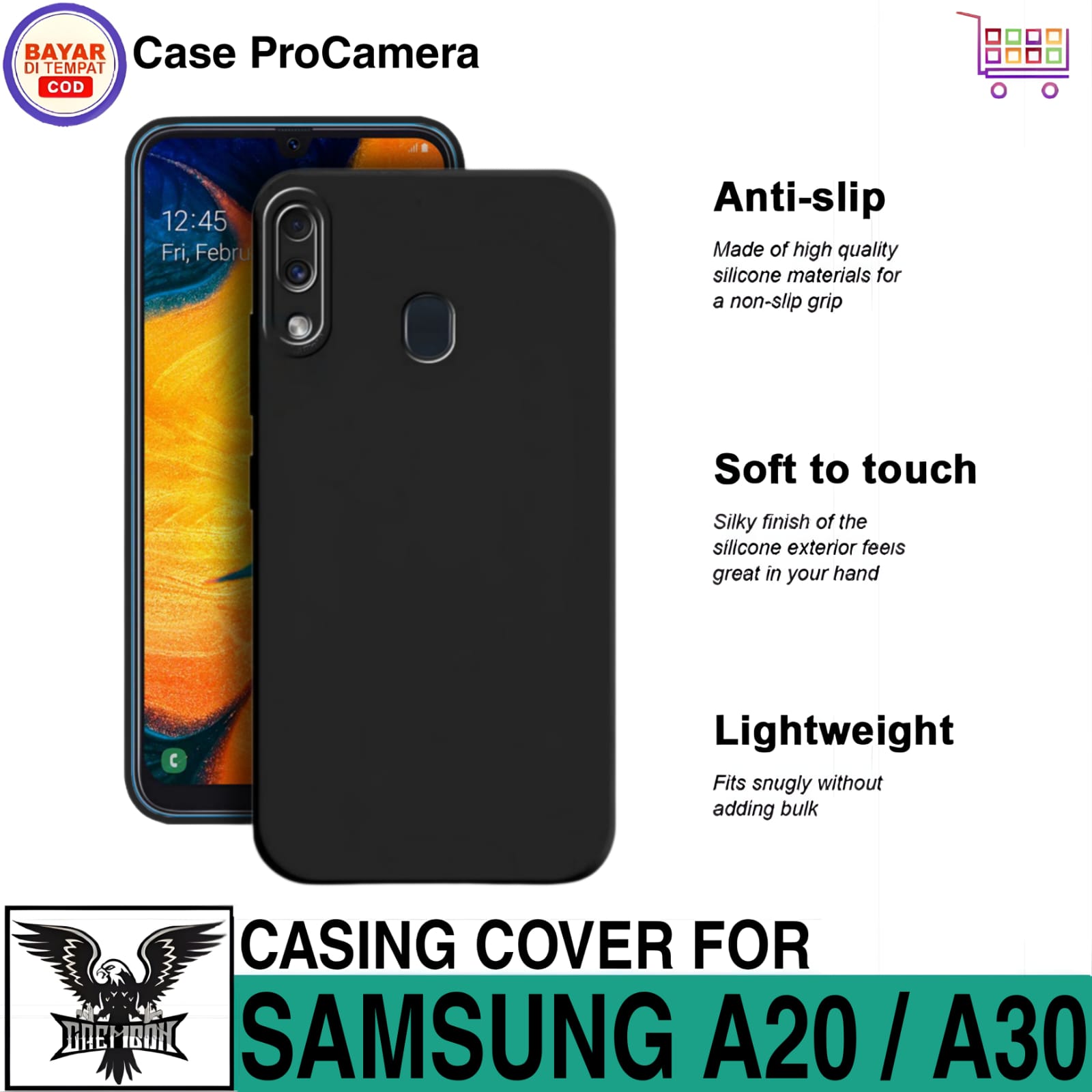CASE SAMSUNG GALAXY A30 A20 SOFT CASE LIQUID PRO CAM SQUARE