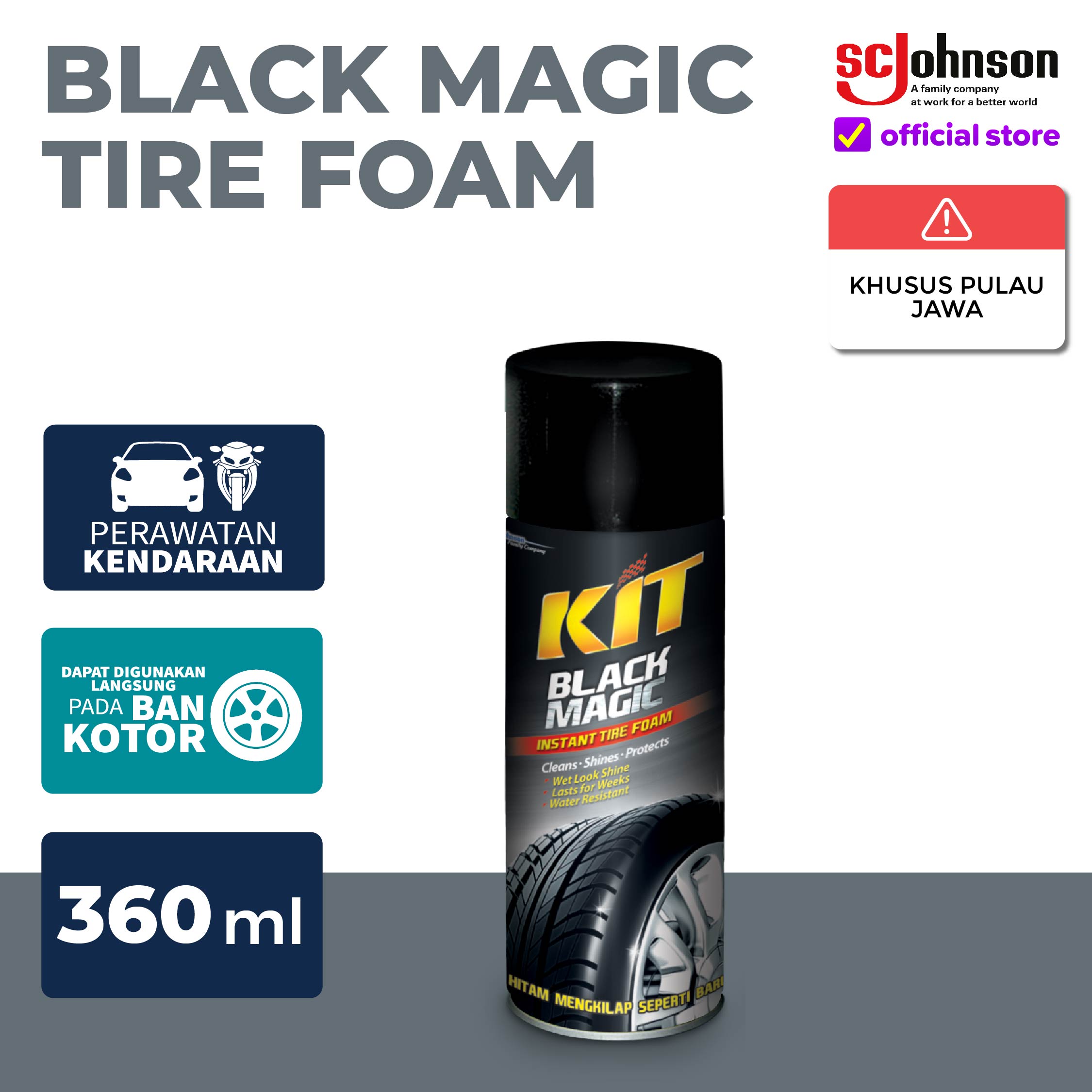 Kit Black Magic Tire Foam 360ml Harga 48,410 Ringgit*Penghantaran Percuma