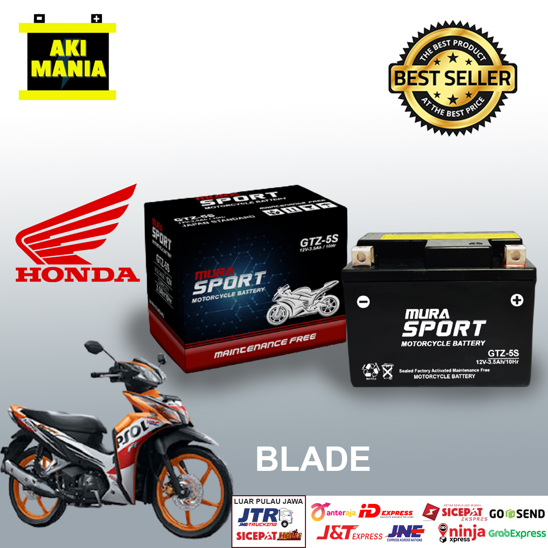 Aki motor murah kawasaki zx130 accu GTZ5S aki murasport