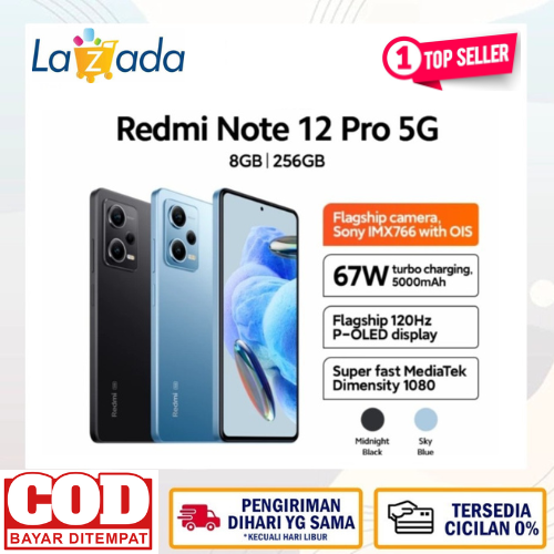 Xiaomi Redmi Note 12 Pro 5G 8/256 GB NFC MediaTek mt6877v Giá 2,529,600 Đồng*Miễn phí vận chuyển
