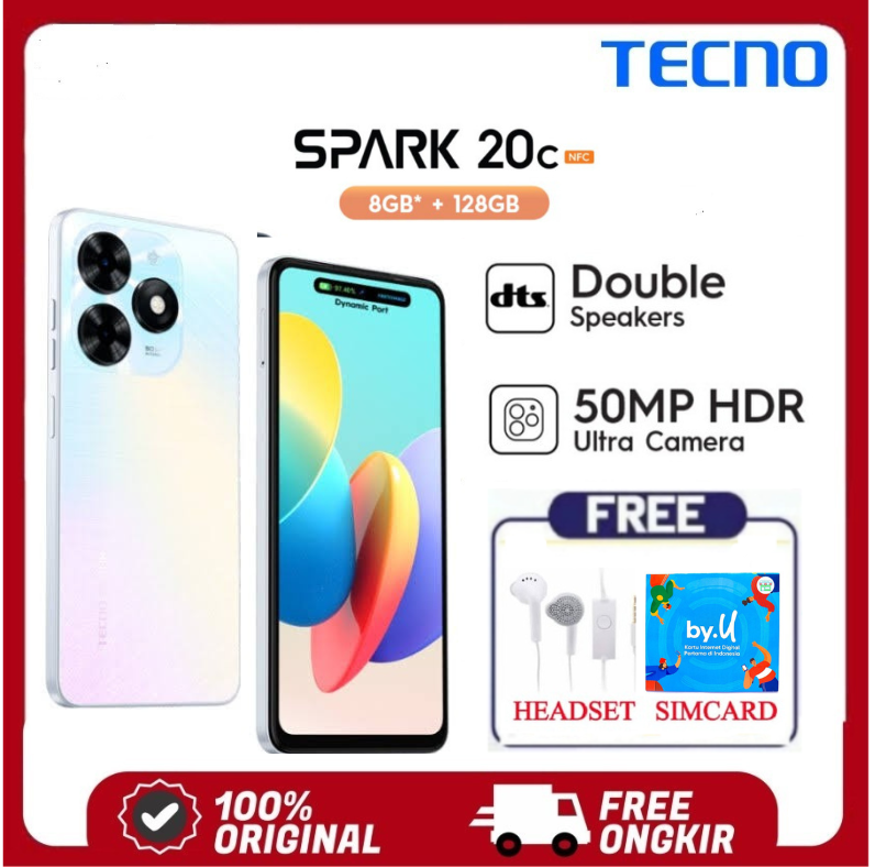 Tecno Spark 20C Nfc 8/128 Android Smartphone Camera Single 50 Mp - Black, 4/128 Harga  1,100,000 Ringgit*Penghantaran Percuma