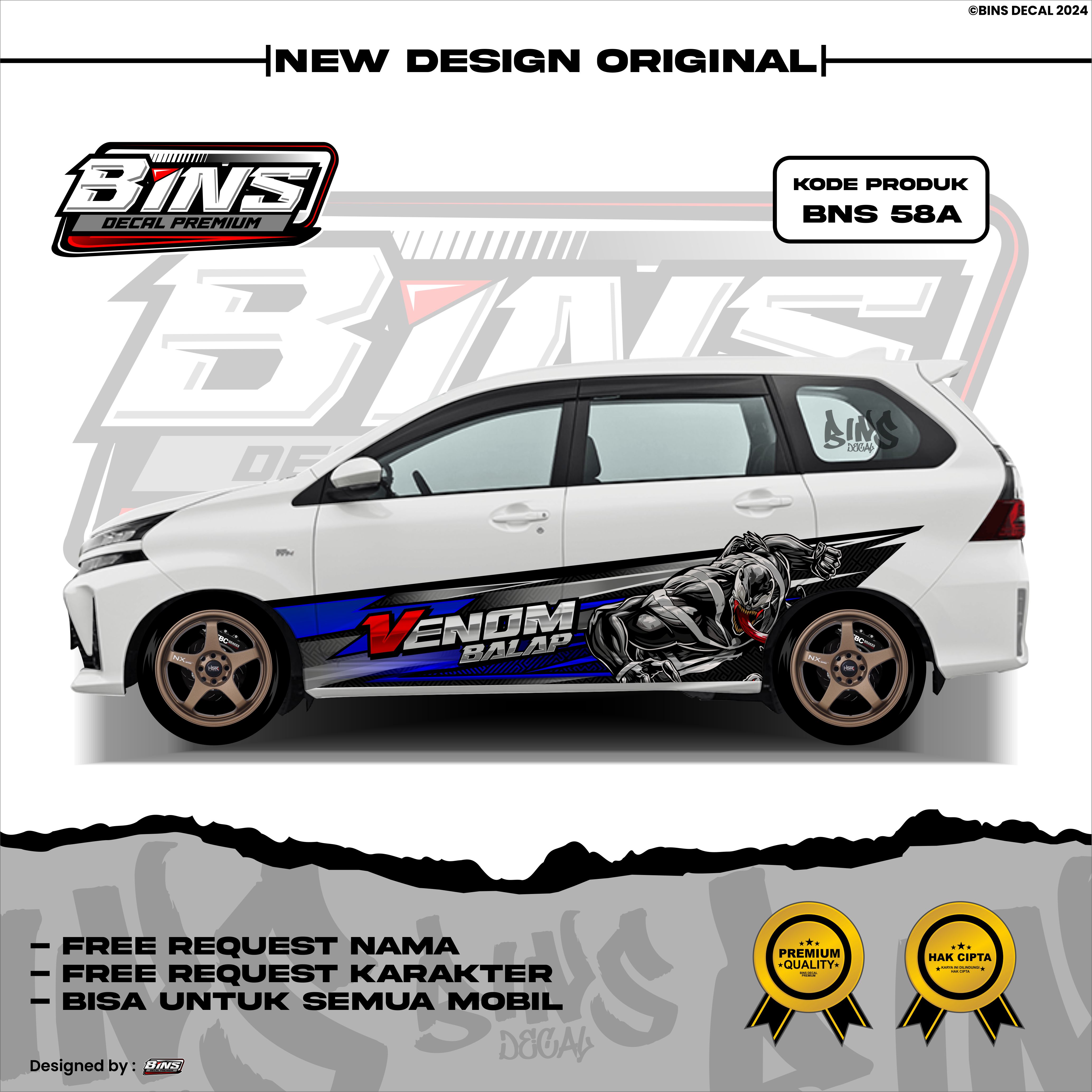 BNS58-STIKER MOBIL DECAL GAMBAR VENOM VIRAL XENIA AVANZA BRIO AGYA SIGRA FREE TULIS NAMA Harga 128,777 Ringgit*Penghantaran Percuma