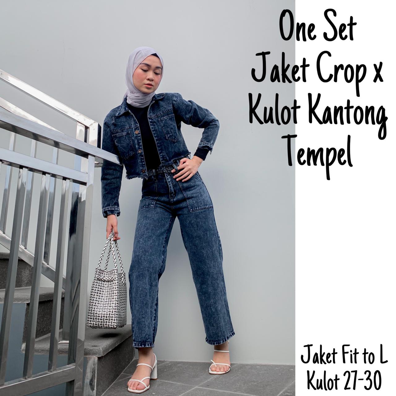Ootd Jaket Jeans Crop Hijab Style Hijab Crop Sweater Hijab Fashion