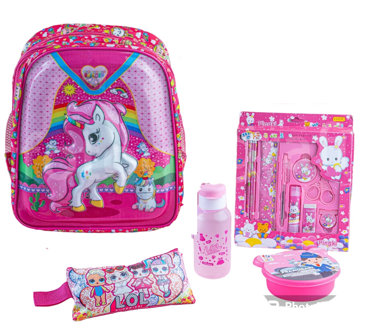 Tas ransel anak led karakter unicorn tas sekolah anak perempuan tk tas anak kuda poni cocok untuk hadi…
