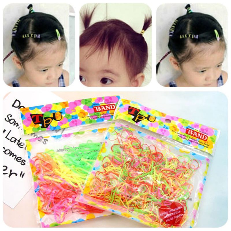 Karet Rambut Jepang Ikat untuk Anak Kecil.