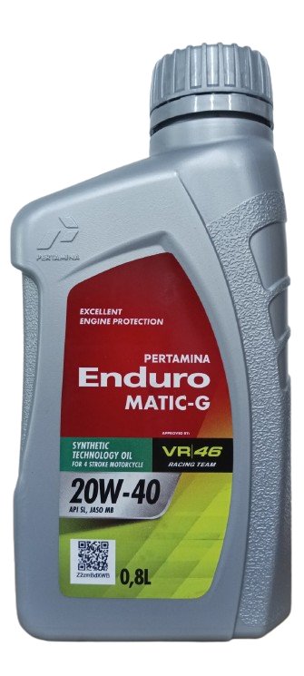 Oli Mesin Motor Oil Enduro Matic G 20W40 0.8L Dan 1L Harga 62,000 rupiah*Gratis Ongkir