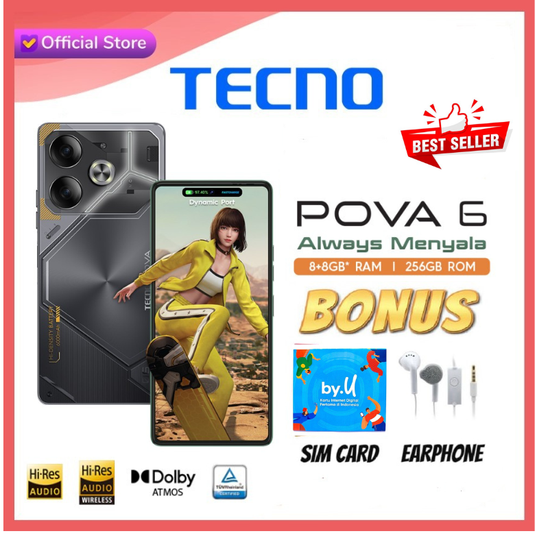 Tecno Pova 6 Ram 8+8Gb*+256Gb - 12/256 Gb Official Warranty - Shop Harga  2,040,000 Ringgit*Penghantaran Percuma
