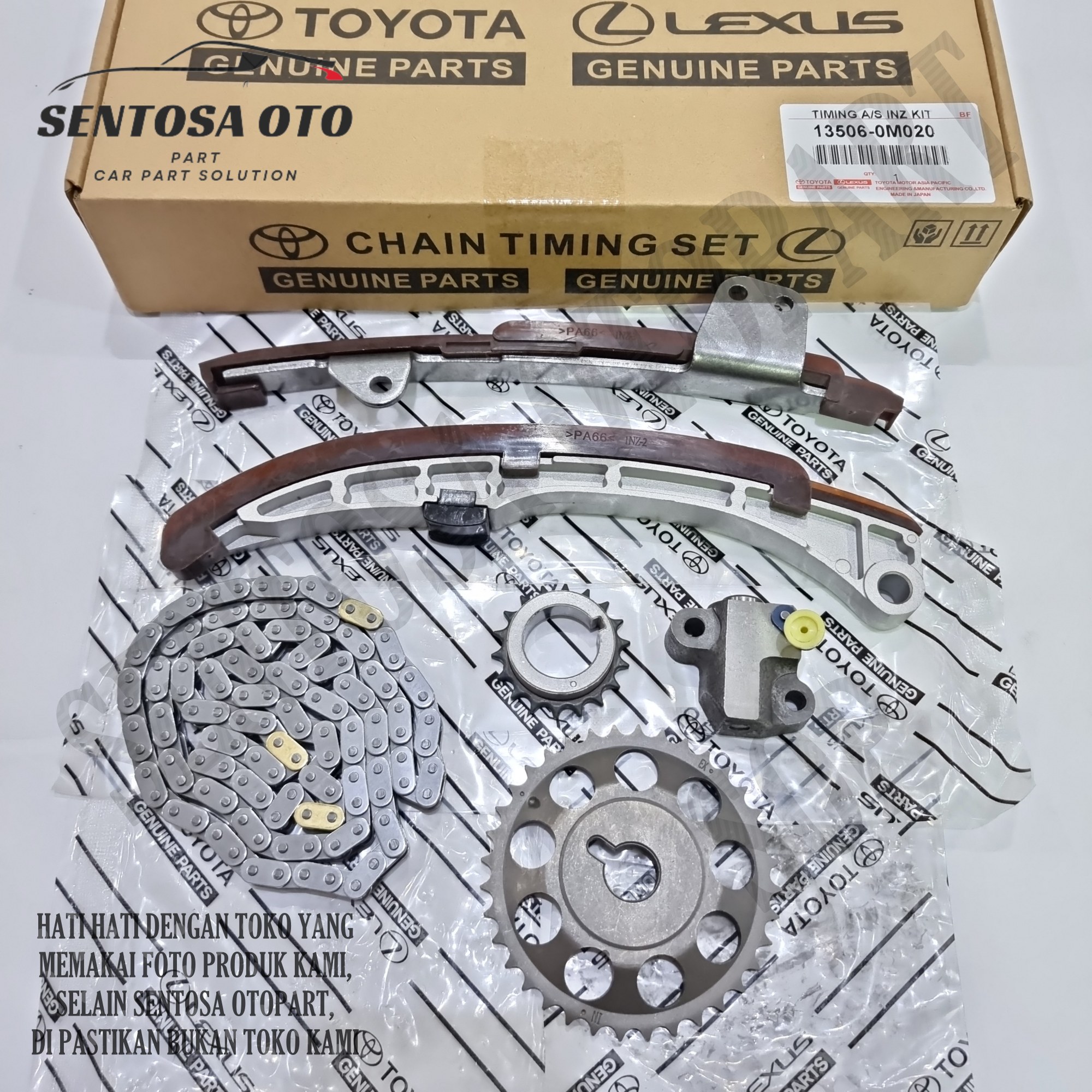 Timing Chain Set Rantai Keteng Yaris Vios 2003 2004 2005 2006 2007 2008 2009 2010 2011 2012 2013 P/N 13506-0M020 Harga  429,500 Ringgit*Penghantaran Percuma