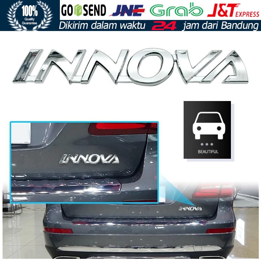 Emblem Logo Mobil Tulisan INNOVA Chrome Stiker Mobil Toyota INNOVA Harga  19,000 Ringgit*Penghantaran Percuma