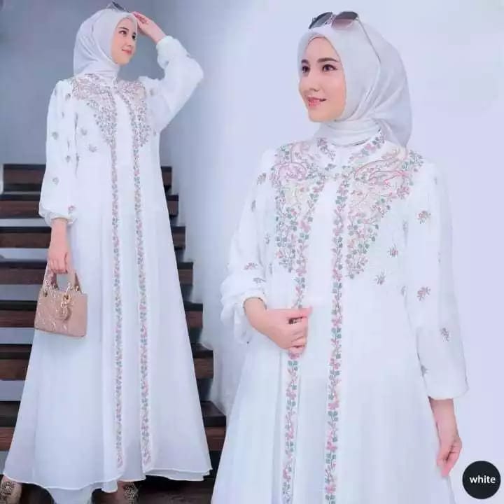 Beli Gamis Abaya Motif Pita Remaja Santri Online Harga Terbaik