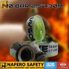 Selang FIRE HOSE Hydrant Pemadam GOSAVE 10 bar 2.5" x 30 Meter Coupling Machino