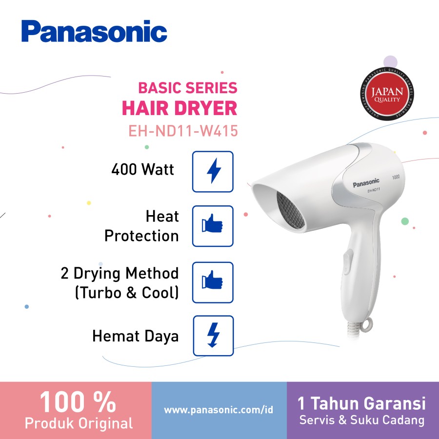 PANASONIC HAIR DRYER PENGERING RAMBUT EH-ND11