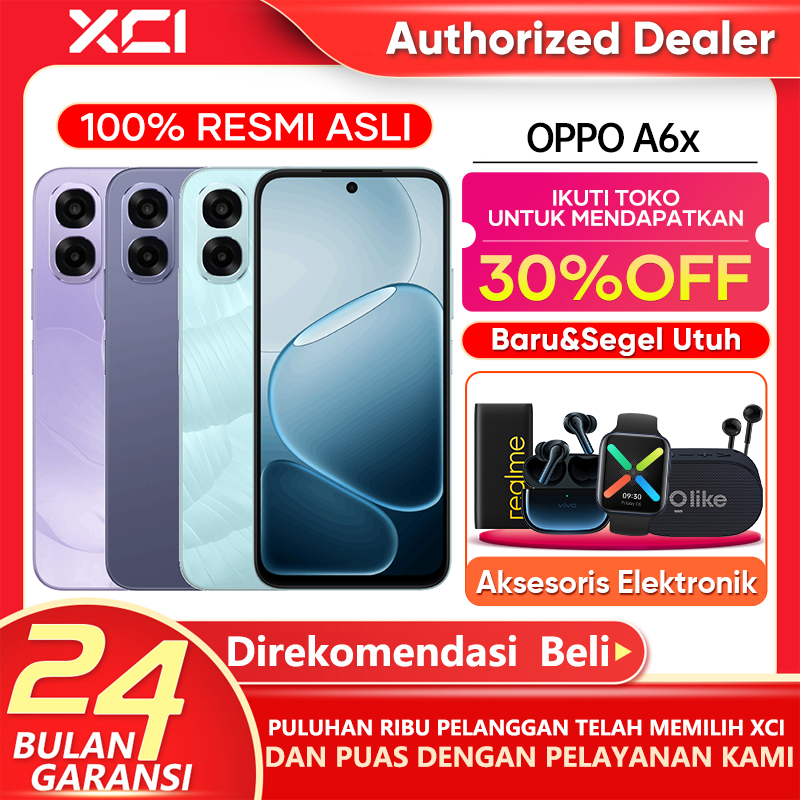 Hp Oppo A6X 4/64 4/128 6/256 6500Mah Large Battery, Snapdragon 685 Latest Oppo 2025 Official Guarantee Giá 1,599,000 Đồng*Miễn phí vận chuyển