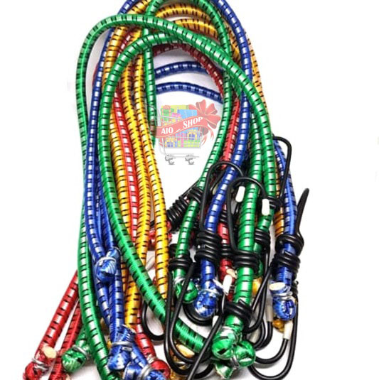 AIO SHOP-Tali Bagasi Motor Bike Laguagge Strap Bungee Cord With Hook 60cm 100cm Serbaguna Harga 7,982 rupiah*Gratis Ongkir