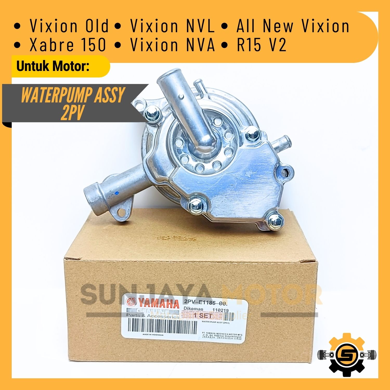 Pompa Radiator Original Yamaha 2PV Water Pump Assy Vixion Old Xabre 150 Vixion NVL NVA R15 V2 All New Vixion Waterpump Ori YGP Harga 368,082 rupiah*Gratis Ongkir
