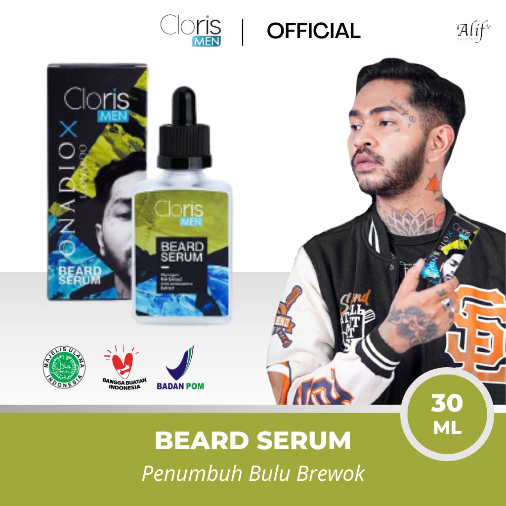 Lazada Indonesia - Clorismen Beard Serum Penumbuh Bulu Rambut Brewok x Onadio Leonardo BPOM Original