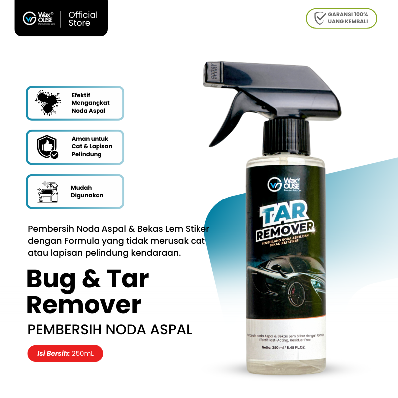 Waxouse Bug & Tar Remover Pembersih Aspal Pembersih Lem Sticker dan Penghilang Noda Bekas Stiker Harga 59,937 rupiah*Gratis Ongkir