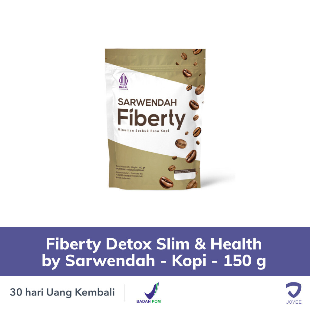Fiberty Detox Slim & Health by Sarwendah - Kopi - 150 g - JOVEE