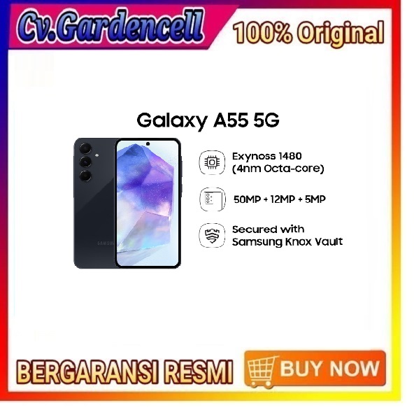 Samsung Galaxy A55 (5G) Ram 8/256gb Garansi Resmi Giá 5,435,000 Đồng*Miễn phí vận chuyển