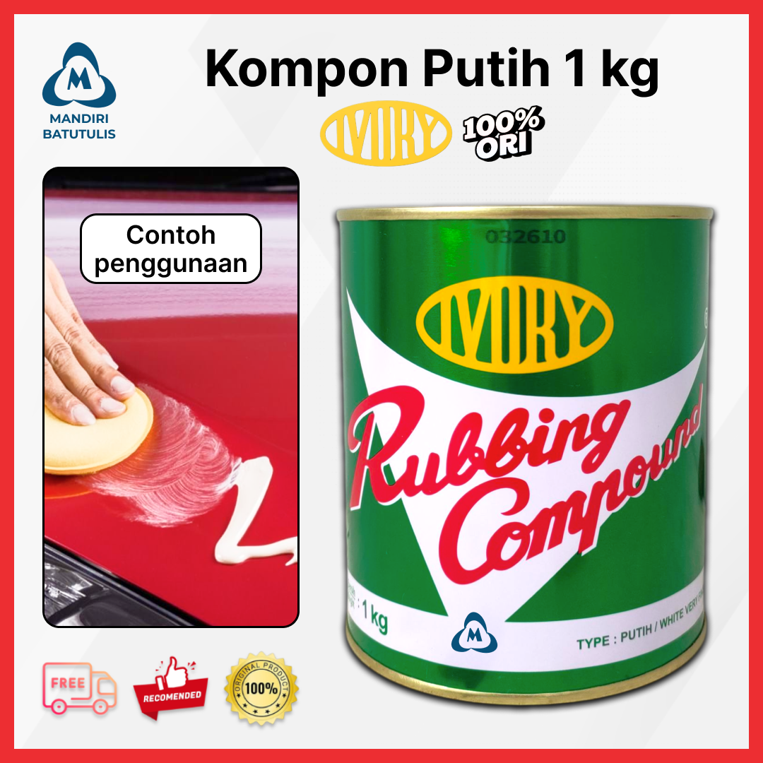 White compound ivory rubbing compound 1 kg-kumpon kendaraan pasta poles-gloss remover fine beret scuff paint body vehicle multipurpose Harga 10,100 rupiah*Gratis Ongkir