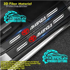 9 Pcs Stiker Pelindung Pintu Mobil Avanza 3D Door Sill Plate Guard Toyota Stiker Pelindung Pijakan Lantai Pintu Mobil