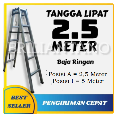 HARGA GROSIR !!! TANGGA LIPAT 2,5 METER BAJA RINGAN SUPER KUAT & KOKOH Harga  382,716 rupiah*Gratis Ongkir