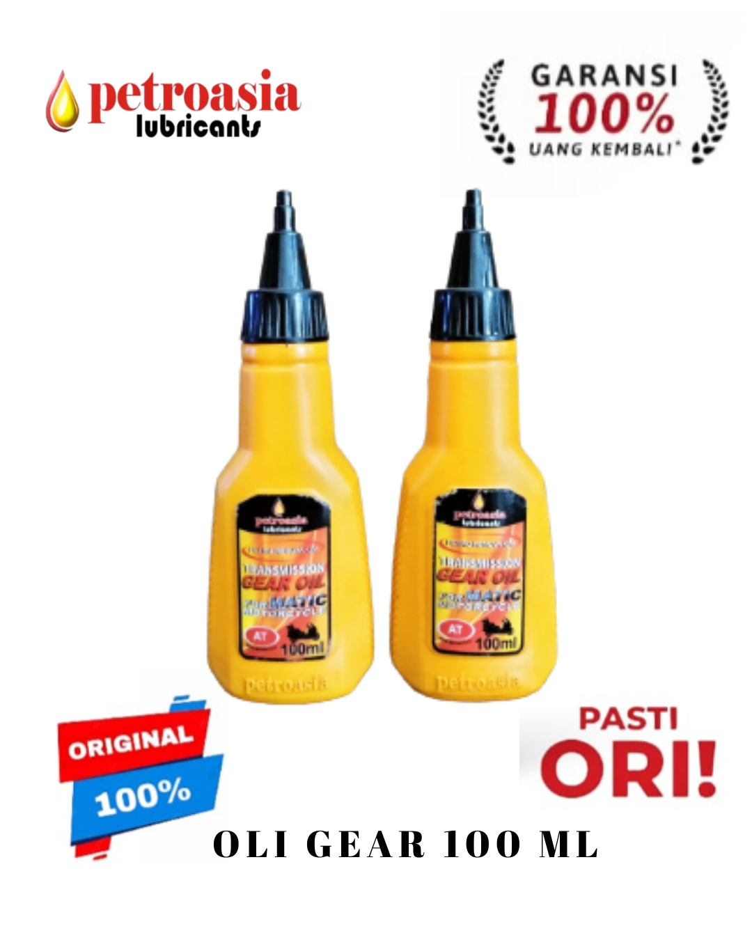 Petroasia 100 ml Gardan Oli 100% original lubricating gear Yamaha Fino Mio xride GT soul sporty DLL Harga 8,900 rupiah*Gratis Ongkir