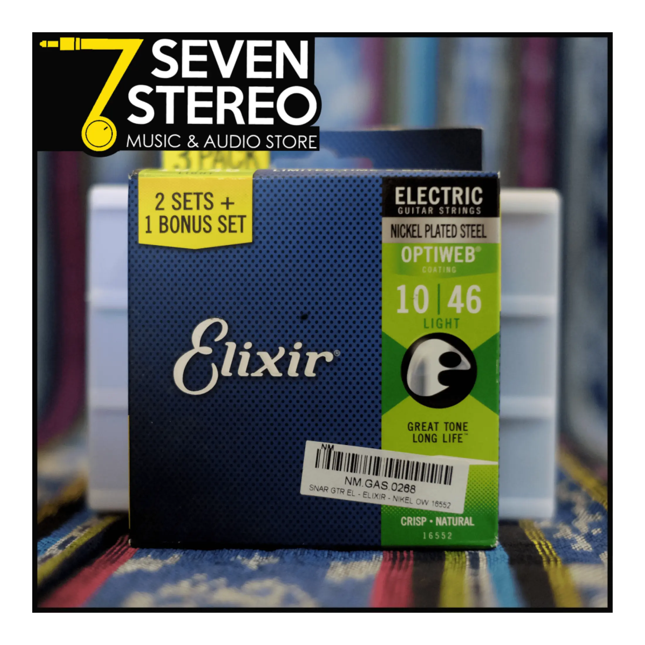 Electric Guitar Strings 3 Pack Elixir Strings 16552 Guitar Strings with