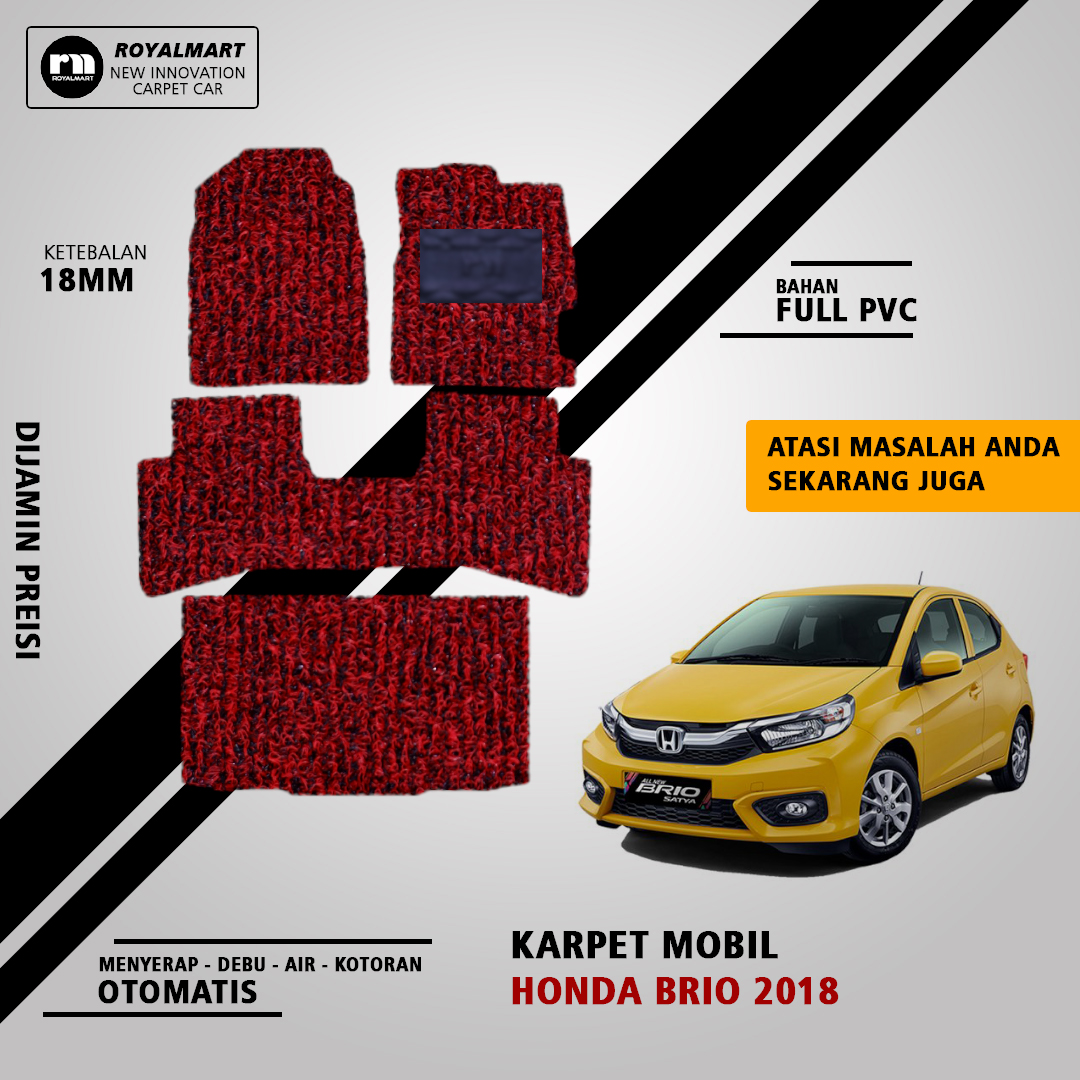 KARPET MOBIL MIE HONDA BRIO 2018 FULL BAGASI 2 WARNA Harga 1,150,000 rupiah*Gratis Ongkir