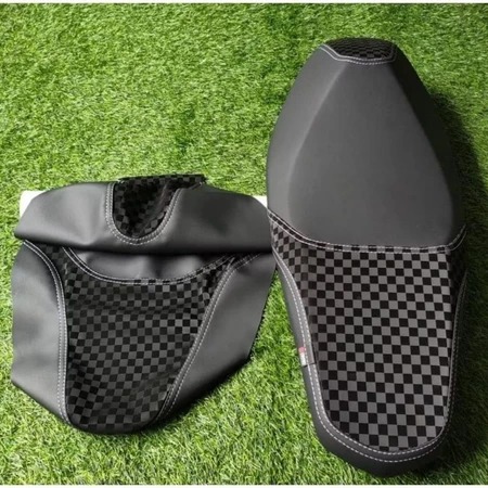 Promotion!!! Motorcycle Seat Leather, Plain X Carbon Chess, Thick Material for Beat Motorbikes, Vario, Mio, Supra Harga 25,000 rupiah*Gratis Ongkir