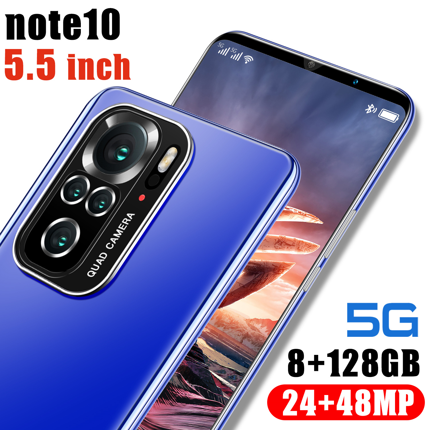 【Free headphones】hp android murah dibawah 600 ribu Asli Note10 Plus 5.5 Inci HP Murah Handphone Murah Smartphone Android 9.1 Pintar Ponsel ram 8GB + ram 128GB Jaringan 4G RAM 512MB + ROM 4GB Dual Kartu SIM Ponsel Mendukung Google Play Bluetooth