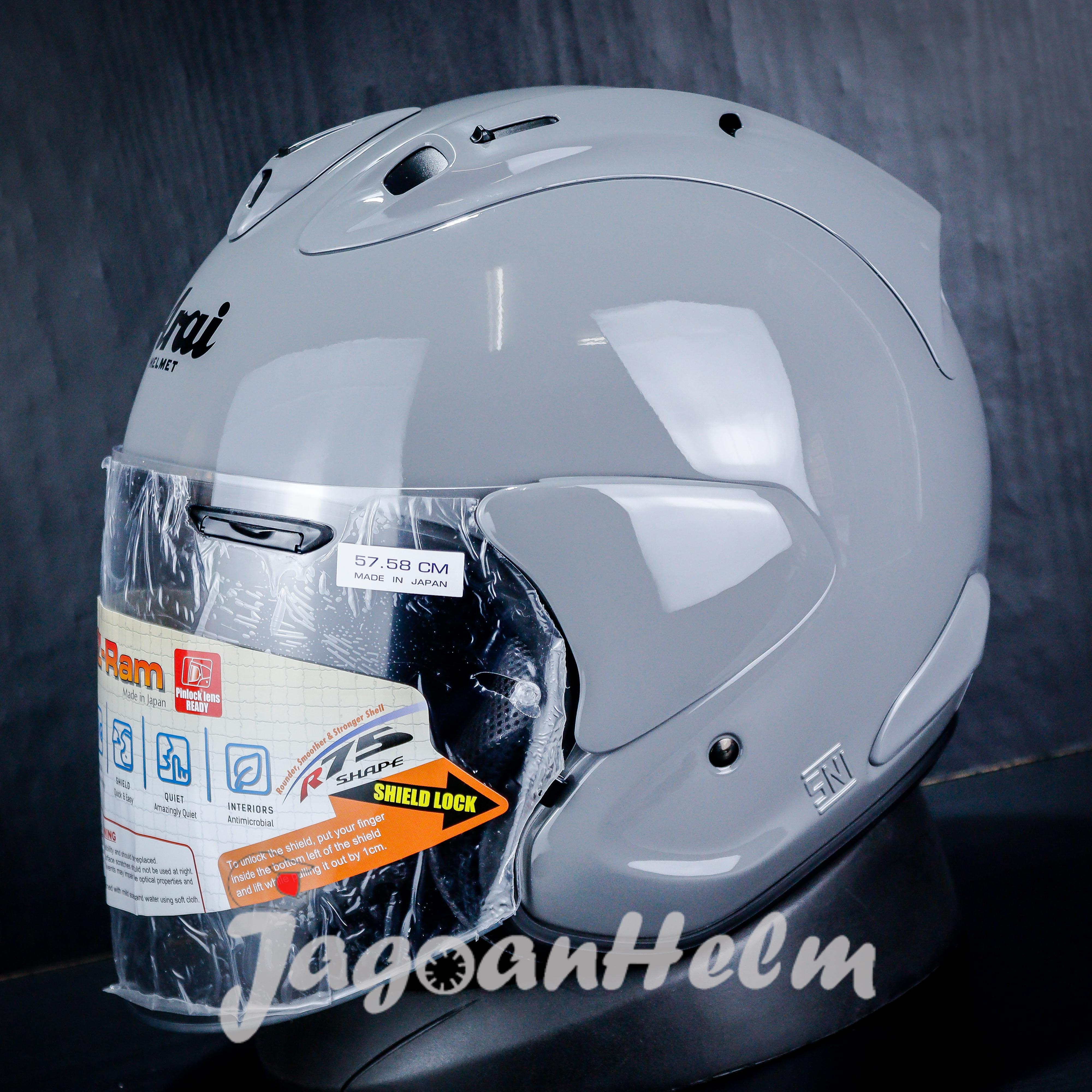 ARAI HELM VZRAM | MODERN GREY | VZ-RAM - VZ RAM SOLID SINGLE VISOR Harga 8,500,000 rupiah*Gratis Ongkir