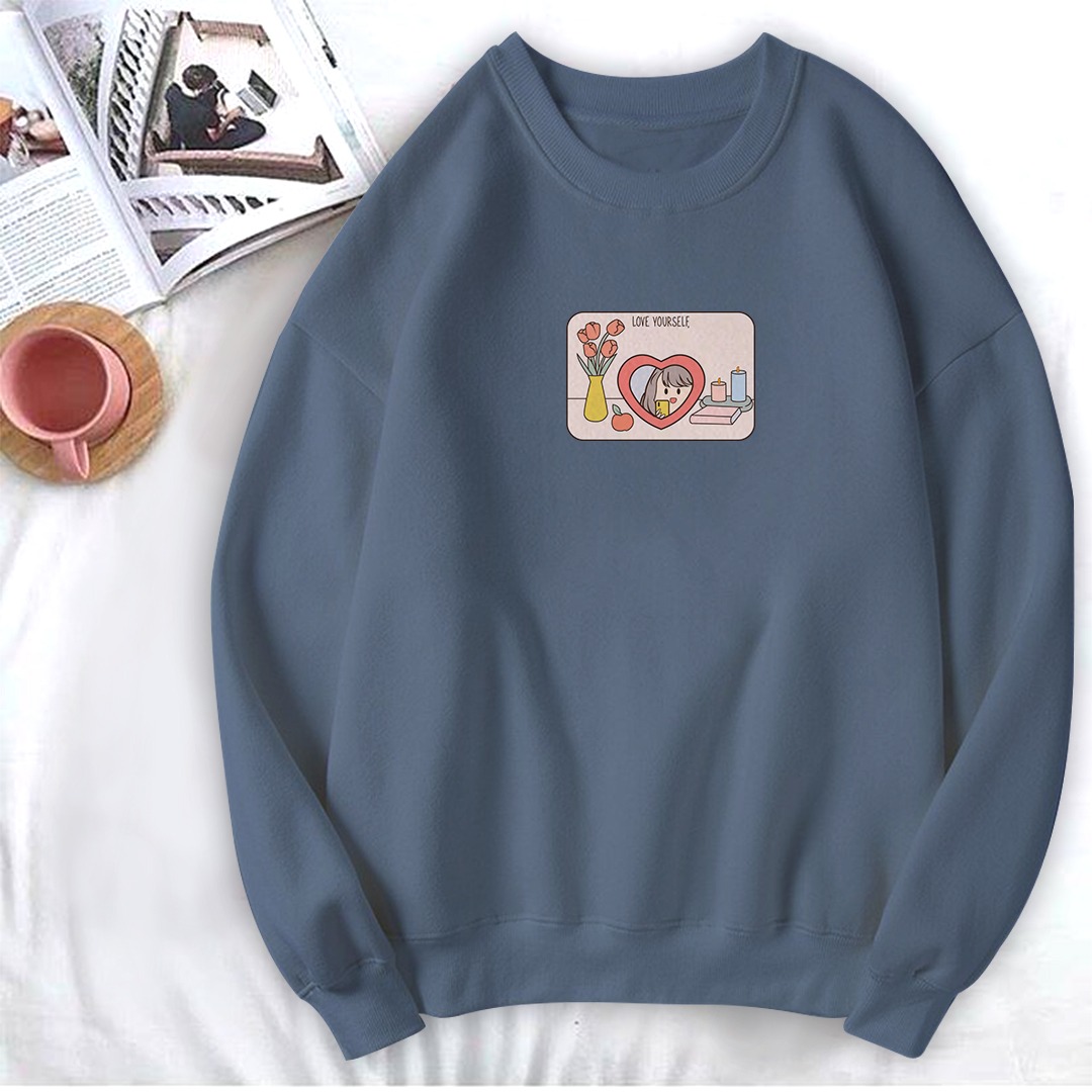BAJU DEWASA WANITA - SWEATER PHOTO LOVE 