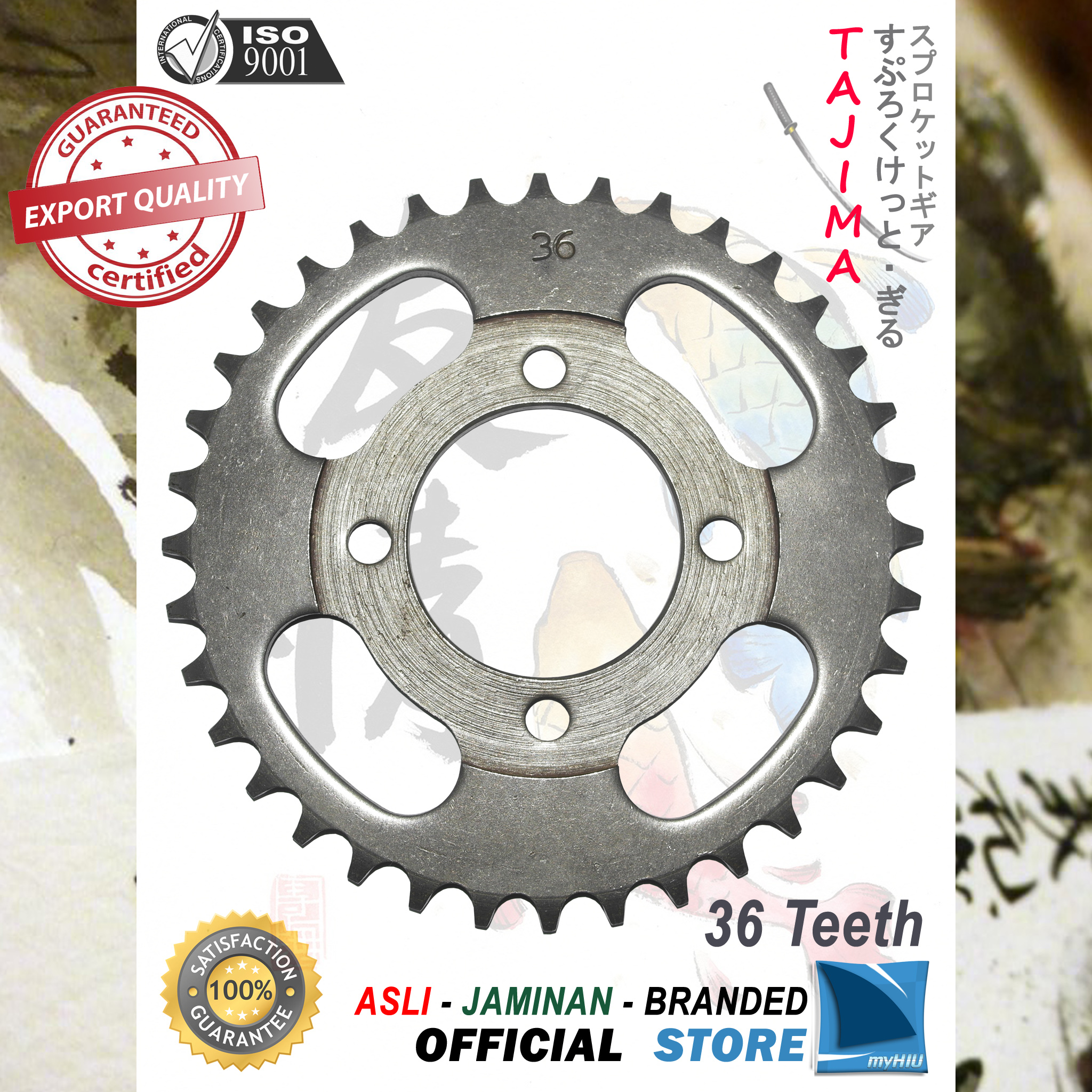 Gigi Tarik 428-36T HONDA Prima, Grand, Win Gir Belakang - Rear Sprocket Gear TAJIMA Harga 48,900 Ringgit*Penghantaran Percuma