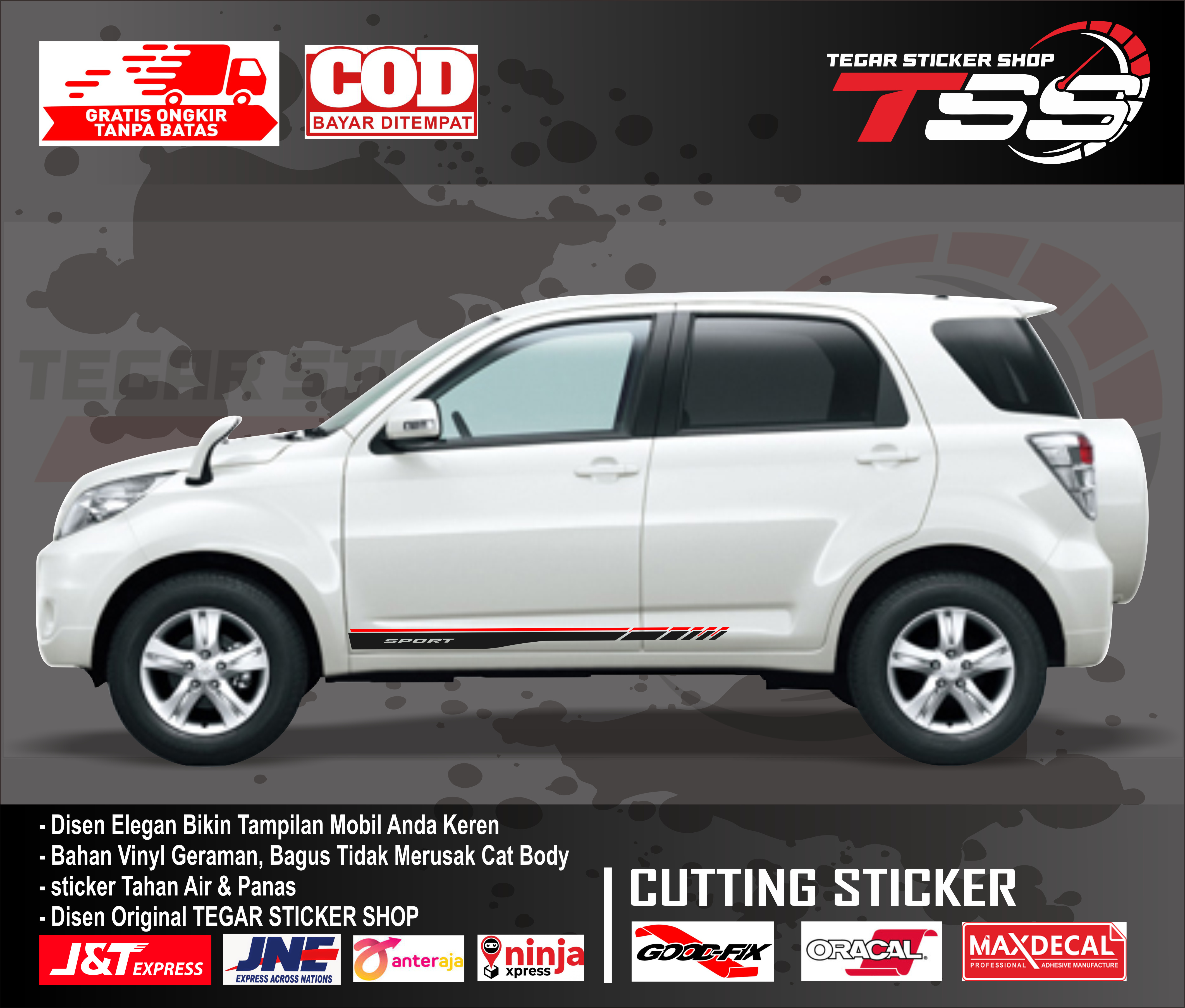 Rush Car Stickers Toyota Rush Car Stickers Cool Rush Car Stickers Cool Car Body Variation Stickers Harga 61,000 rupiah*Gratis Ongkir